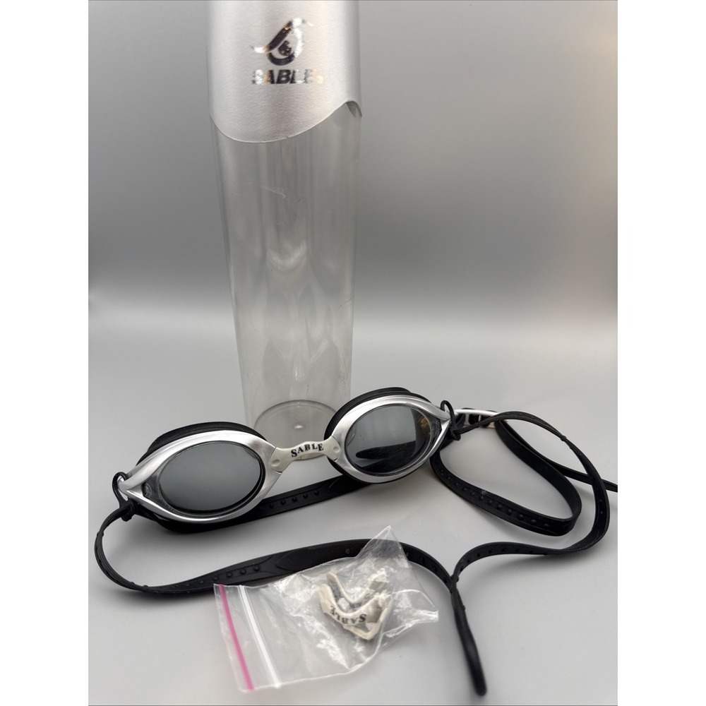 SABLE WATEROPTICS 101 MPB TINTED SWIM GOGGLE RACE Competition Iron man & Case